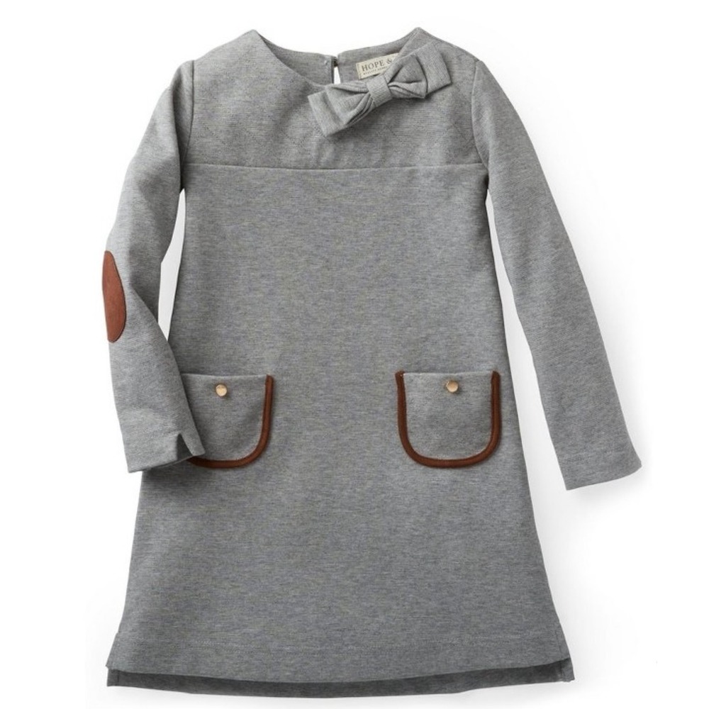 Hope & Henry Girls' Quilted Ponte Riding Dress‎ size 18-24 Months NWT